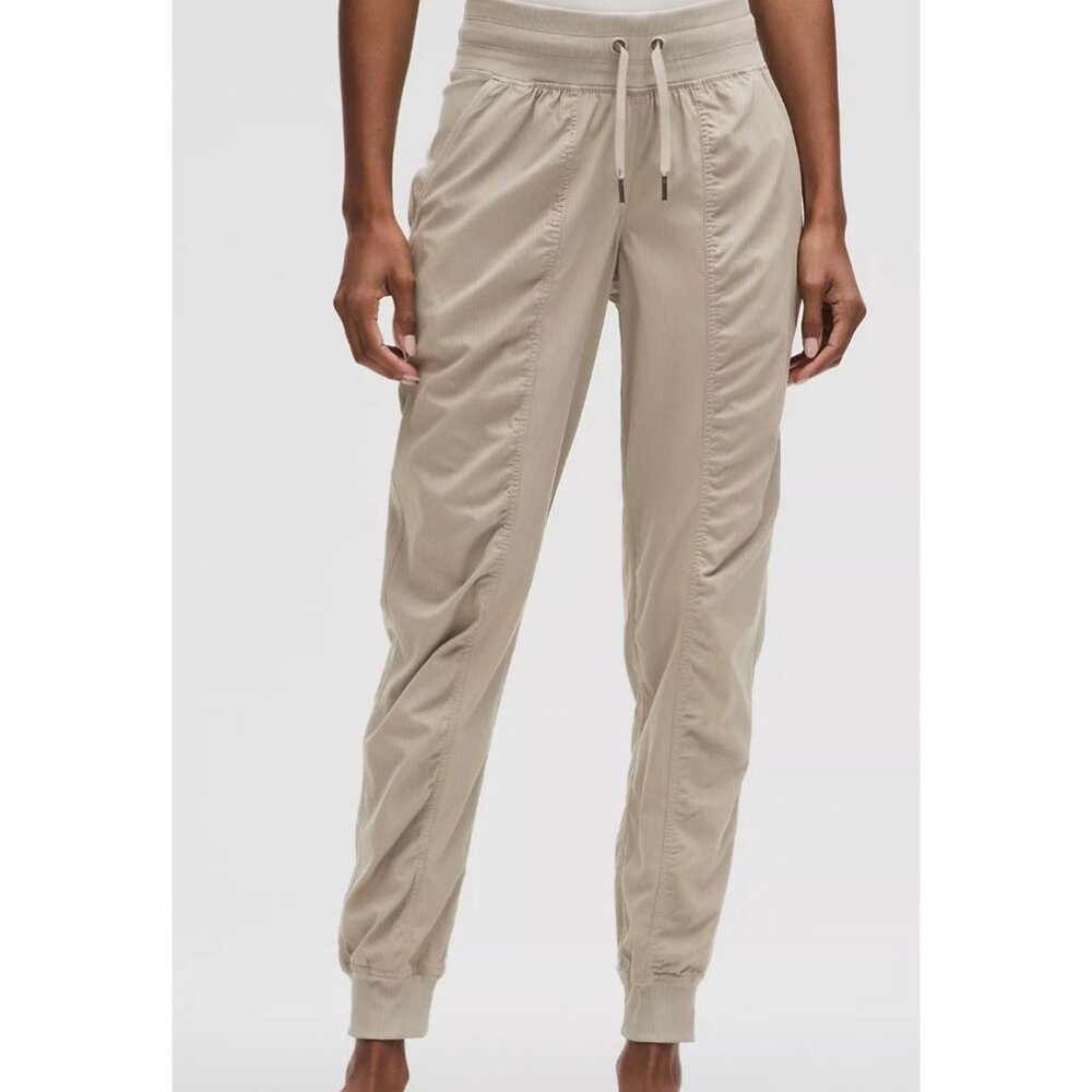 Lulu Lemon Dance Studio Mid-Rise Joggers Pants| Warm Ash Gray, Tan| Size 2 | NWT